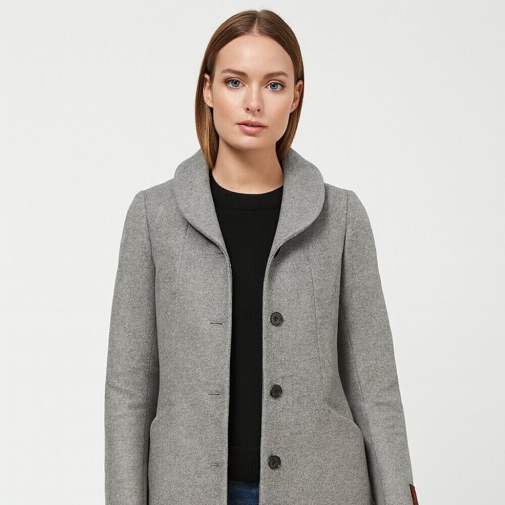 Wilfred Gray Wool Cashmere Blend Coat Women’s Elegant Classic Jacket Size Small - Picture 13 of 15